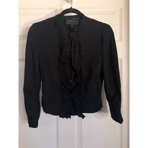 BCBG Black Ruffle Jacket